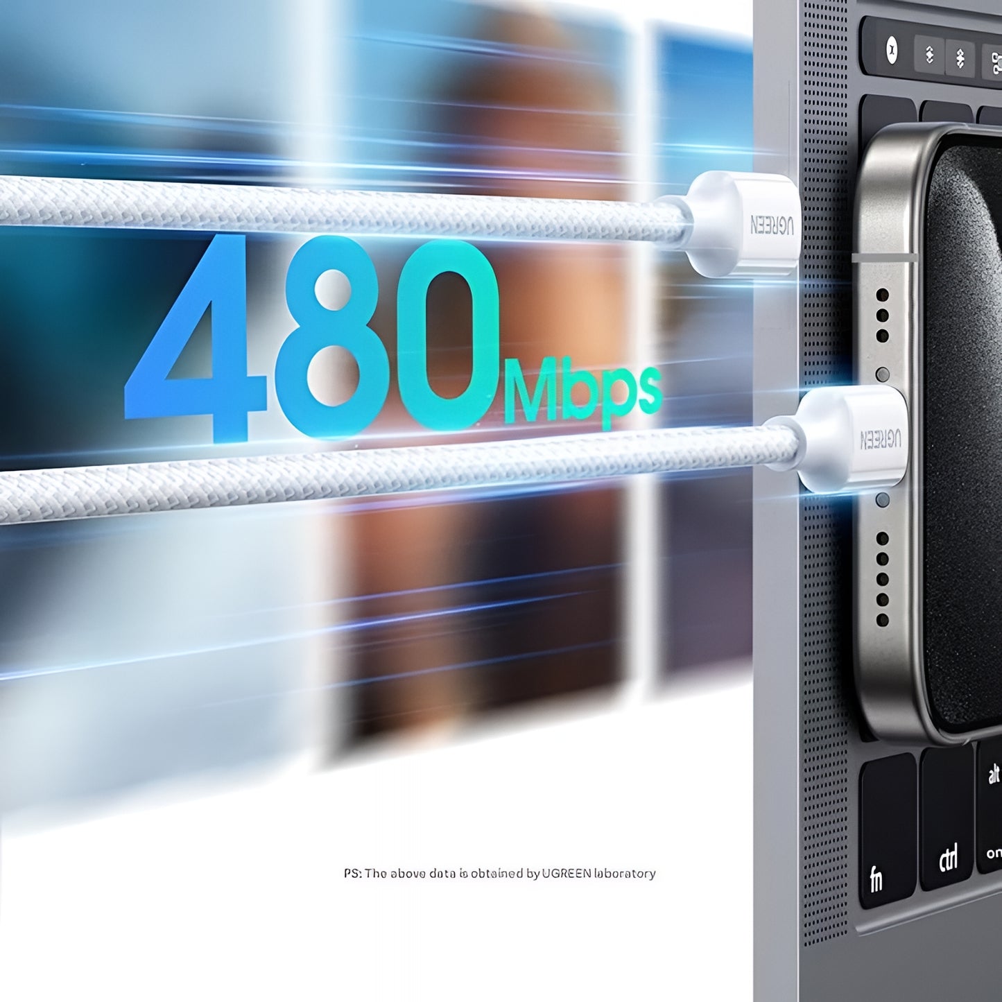 Cablu Date si Incarcare USB-C - USB-C UGREEN L501, 60W, 2m, Negru