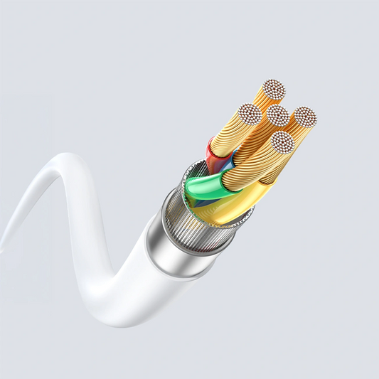 Cablu Date si Incarcare USB-C - USB-C Dudao L25SC, 60W, 2m, Alb