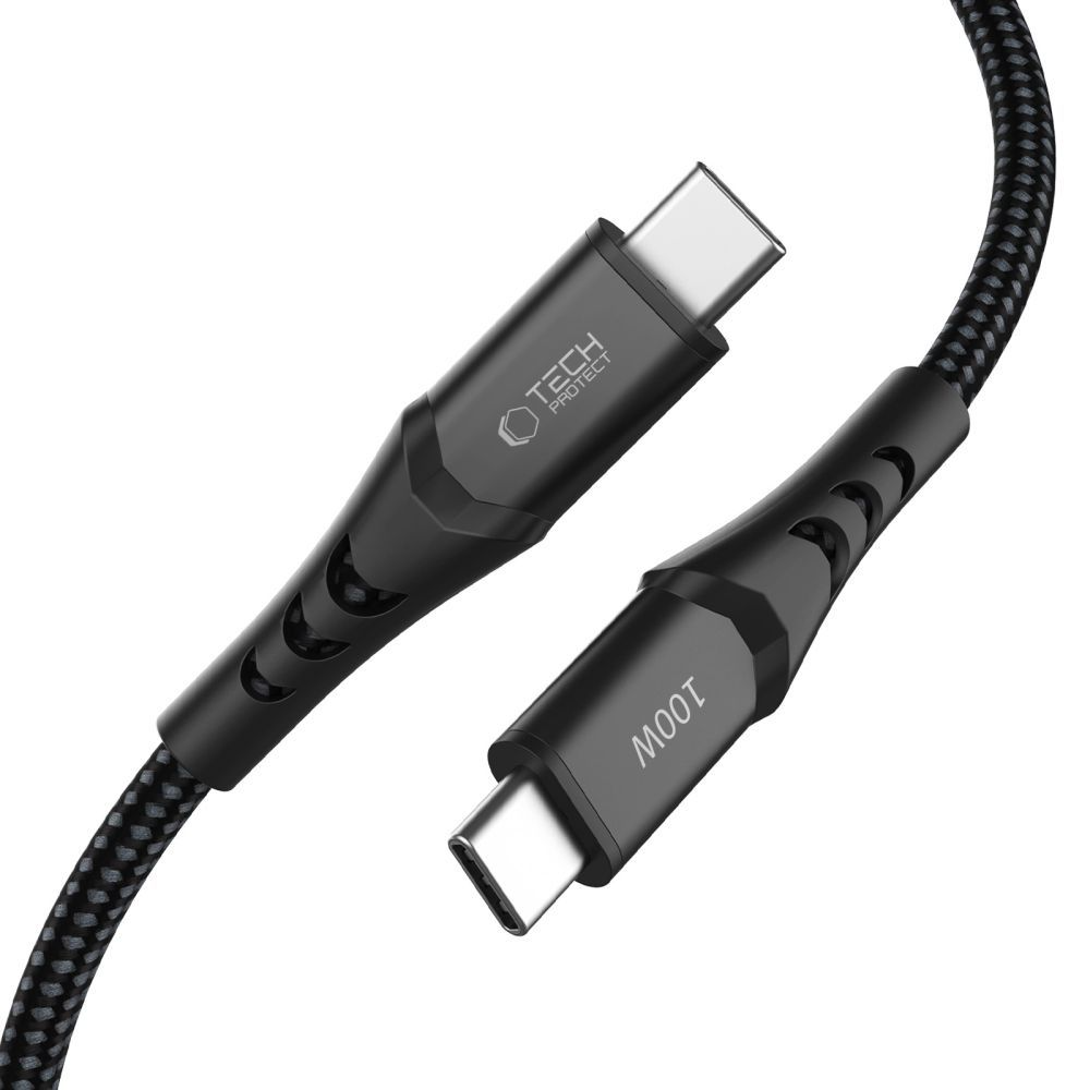 Cablu Date si Incarcare USB-C - USB-C Tech-Protect UB11T Ultraboost, 100W, 2m, Negru