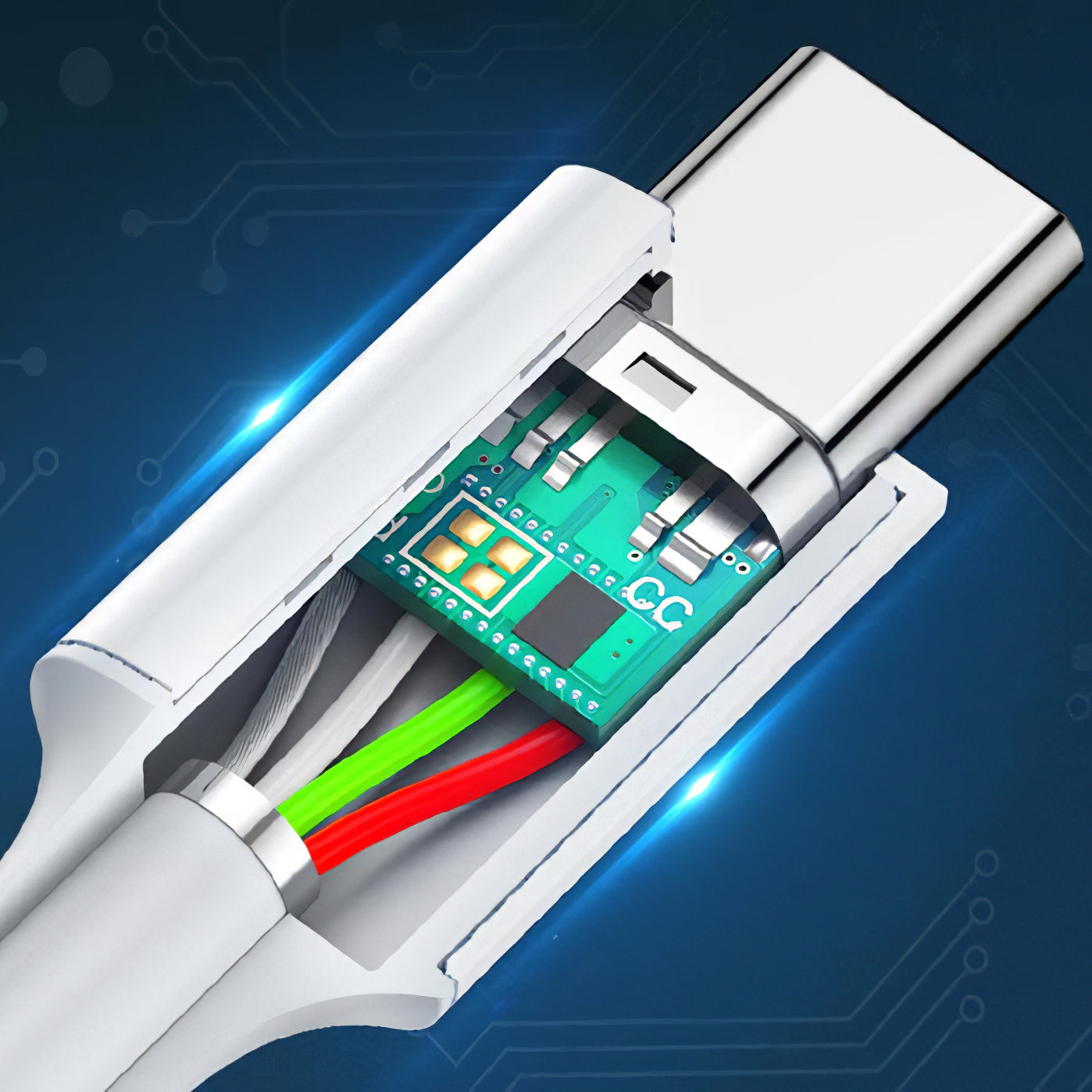 Cablu Date si Incarcare USB-C - USB-C UGREEN US264, 60W, 1m, Alb