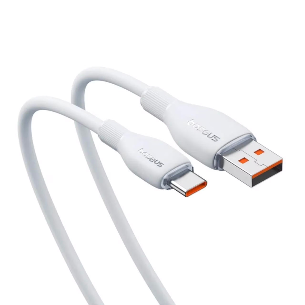 Cablu Date si Incarcare USB-A - USB-C Baseus Pudding, 100W, 2m, Alb P10355703221-01