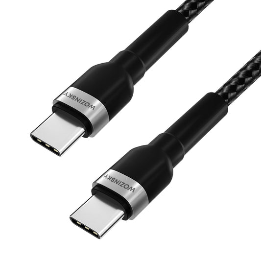 Cablu Date si Incarcare USB-C - USB-C WZK WNBCC2, 65W, 2m, Negru