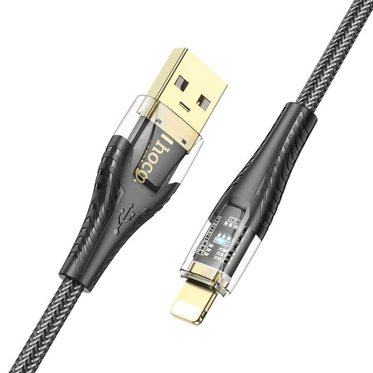 Cablu Date si Incarcare USB-A - Lightning HOCO U121, 18W, 1.2m, Negru