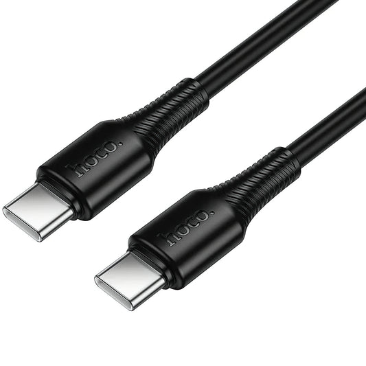 Cablu Date si Incarcare USB-C - USB-C HOCO X120, 60W, 1m, Negru