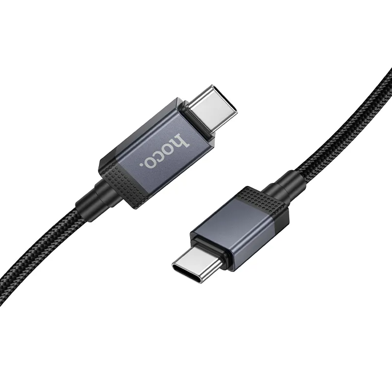 Cablu Date si Incarcare USB-C - USB-C HOCO X118 Display, 60W, 1m, Negru