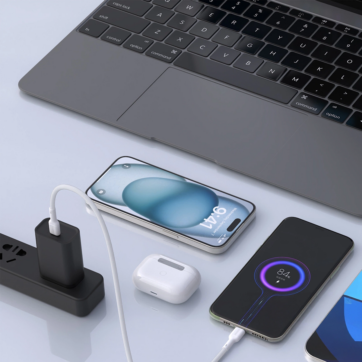 Cablu Date si Incarcare USB-C - USB-C Dudao L9C Max, 240W, 1.2m, Alb