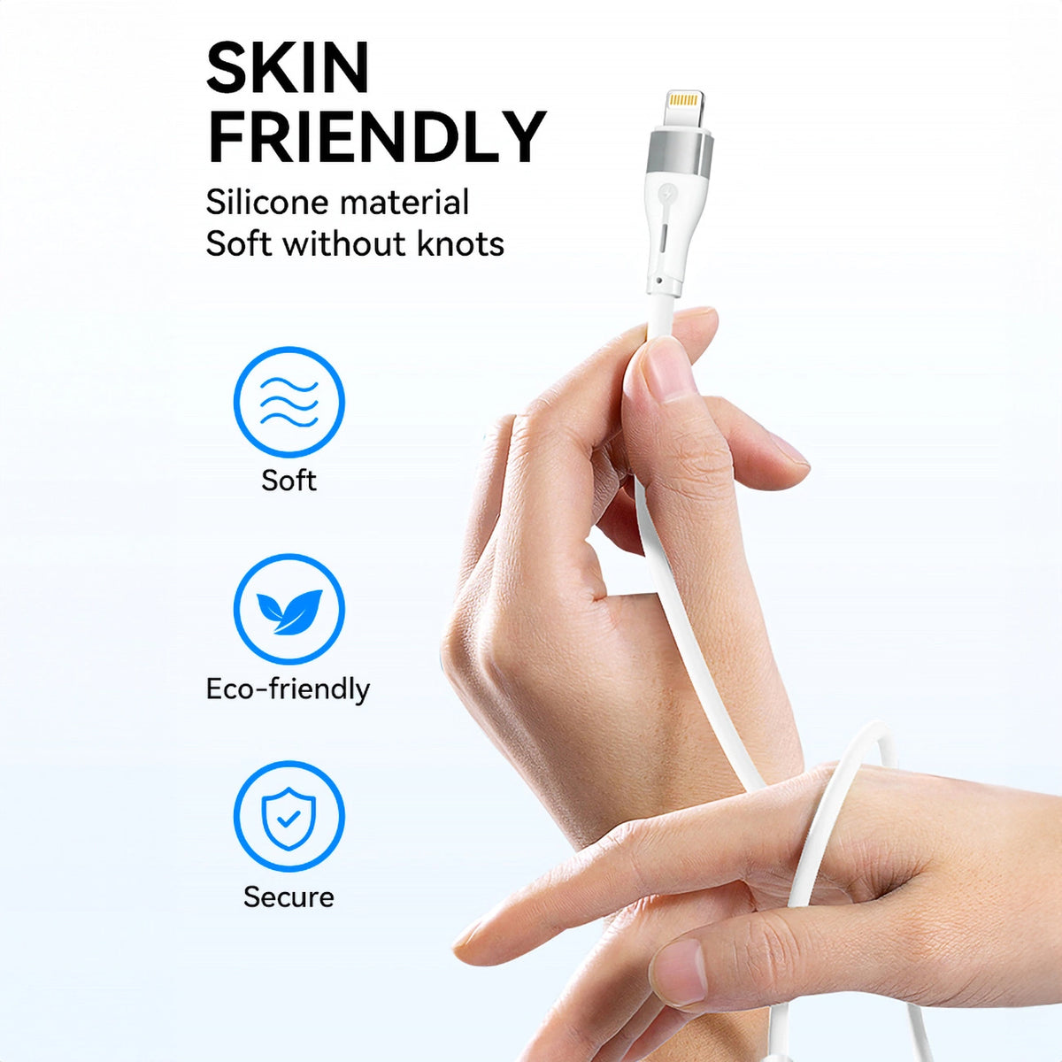 Cablu Date si Incarcare USB-C - Lightning WZK WSTCL1, 27W, 1m, Alb