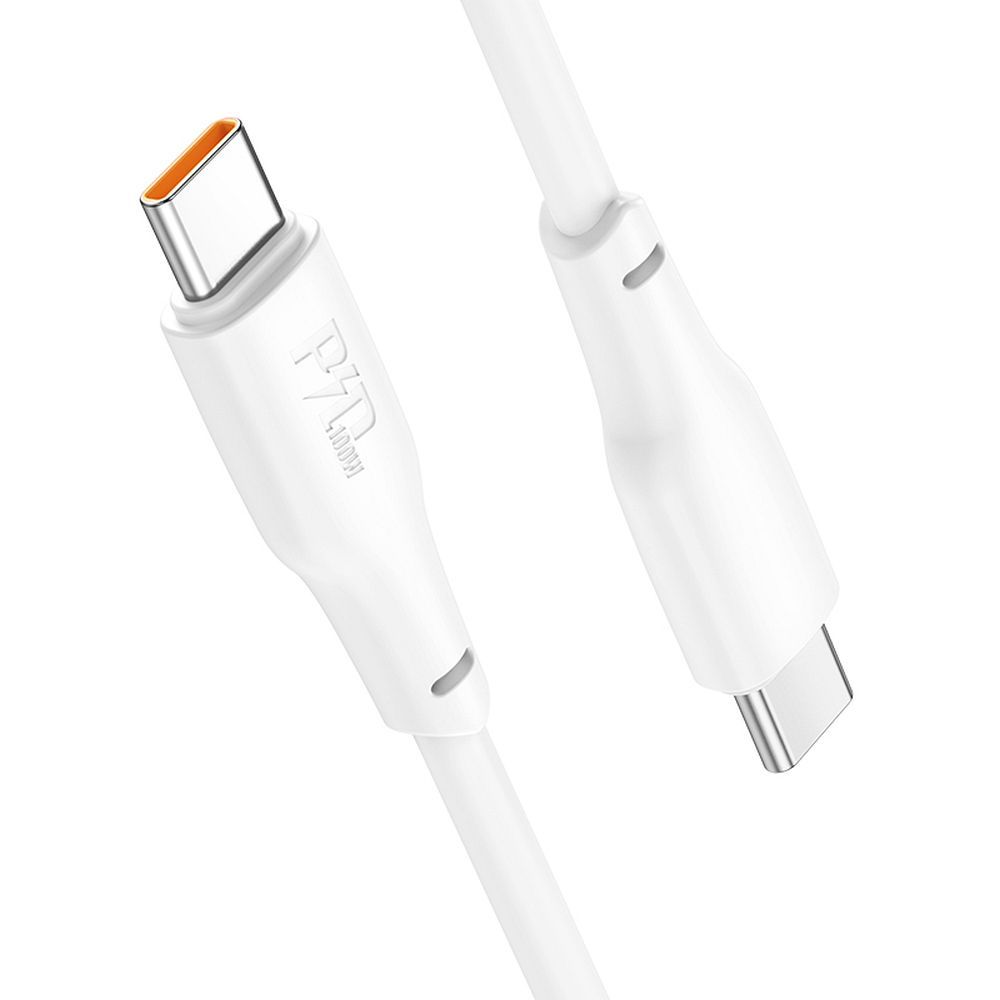 Cablu Date si Incarcare USB-C - USB-C HOCO X93, 100W, 2m, Alb