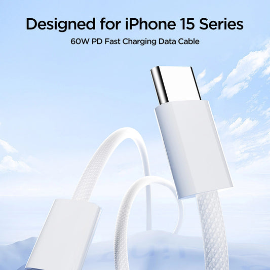 Cablu Date si Incarcare USB-C - USB-C Joyroom S-A45, 60W, 1m, Alb