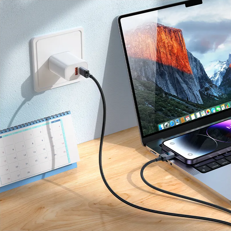 Cablu Date si Incarcare USB-C - Lightning HOCO X118 Display, 27W, 1m, Negru