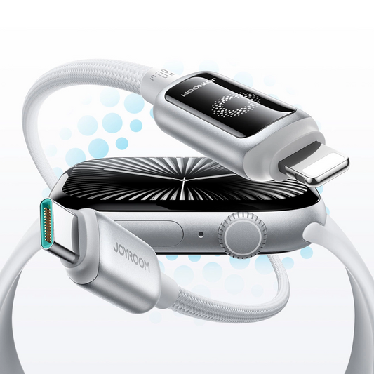 Cablu Date si Incarcare USB-C - Lightning Joyroom S-A55 StarFlight Display, 30W, 1.2m, Alb