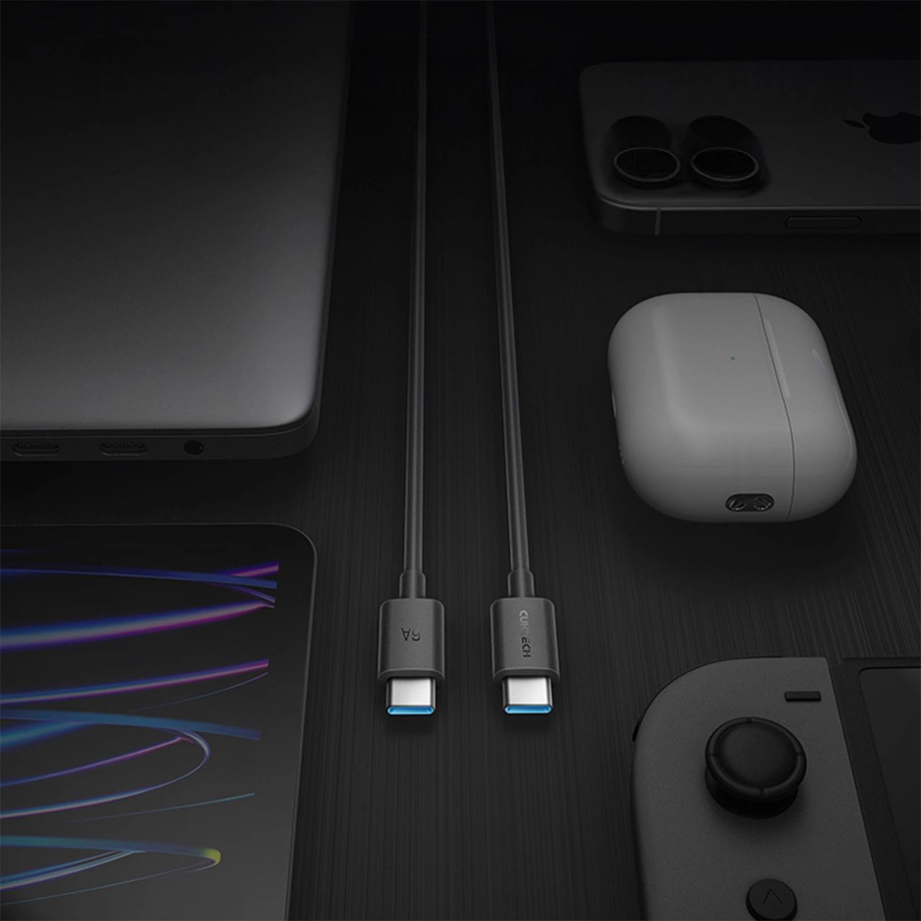 Cablu Date si Incarcare USB-C - USB-C Cuktech, 240W, 1.5m, Negru CKCTC615NCBK