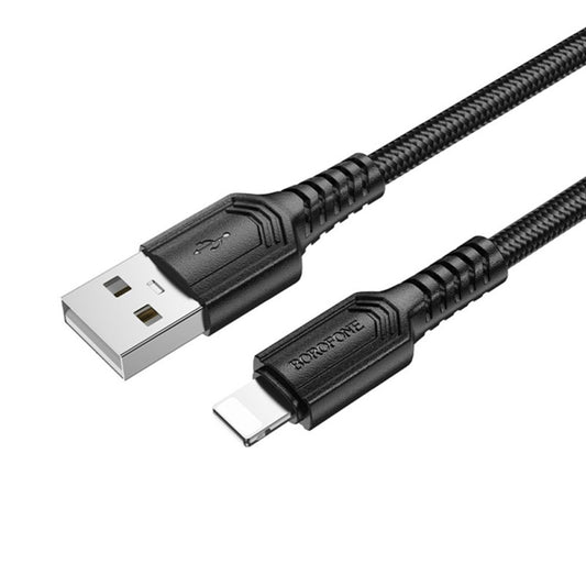 Cablu Date si Incarcare USB-A - Lightning Borofone BX116 Certain, 18W, 1m, Negru