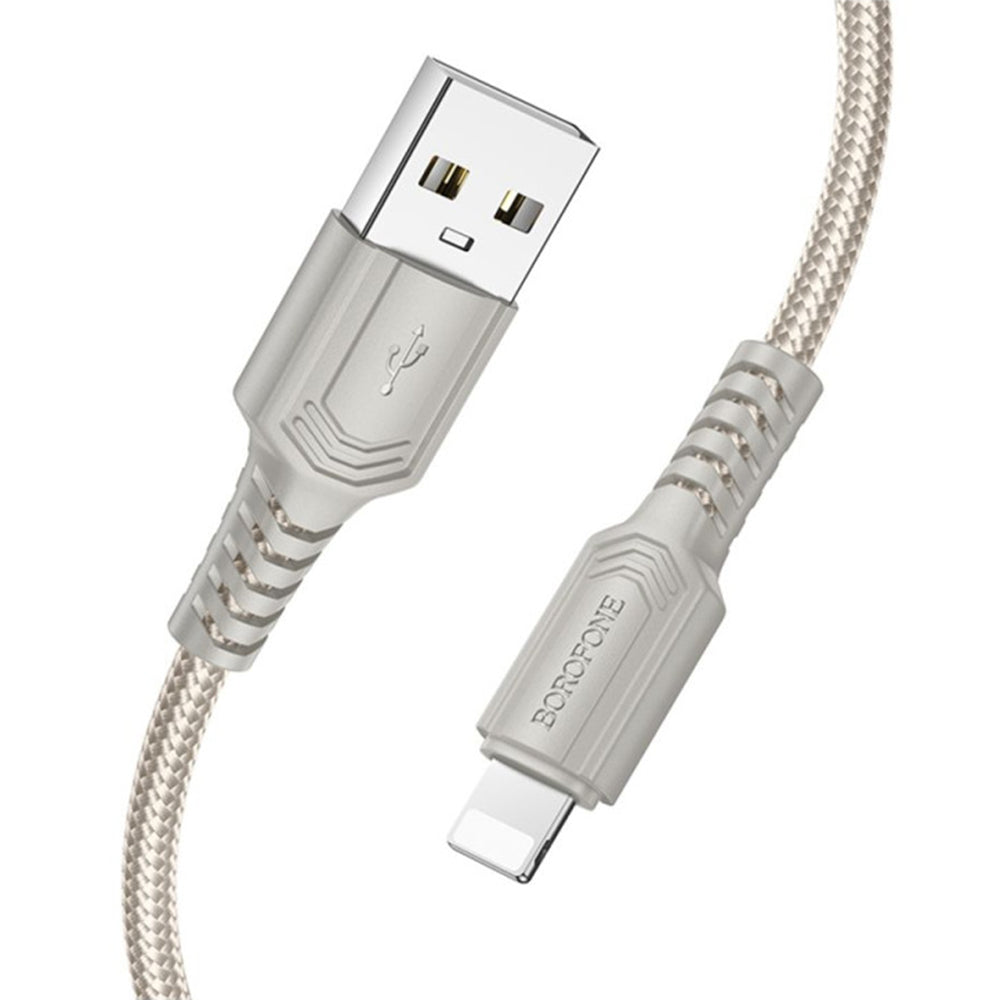 Cablu Date si Incarcare USB-A - Lightning Borofone BX116 Certain, 18W, 1m, Negru