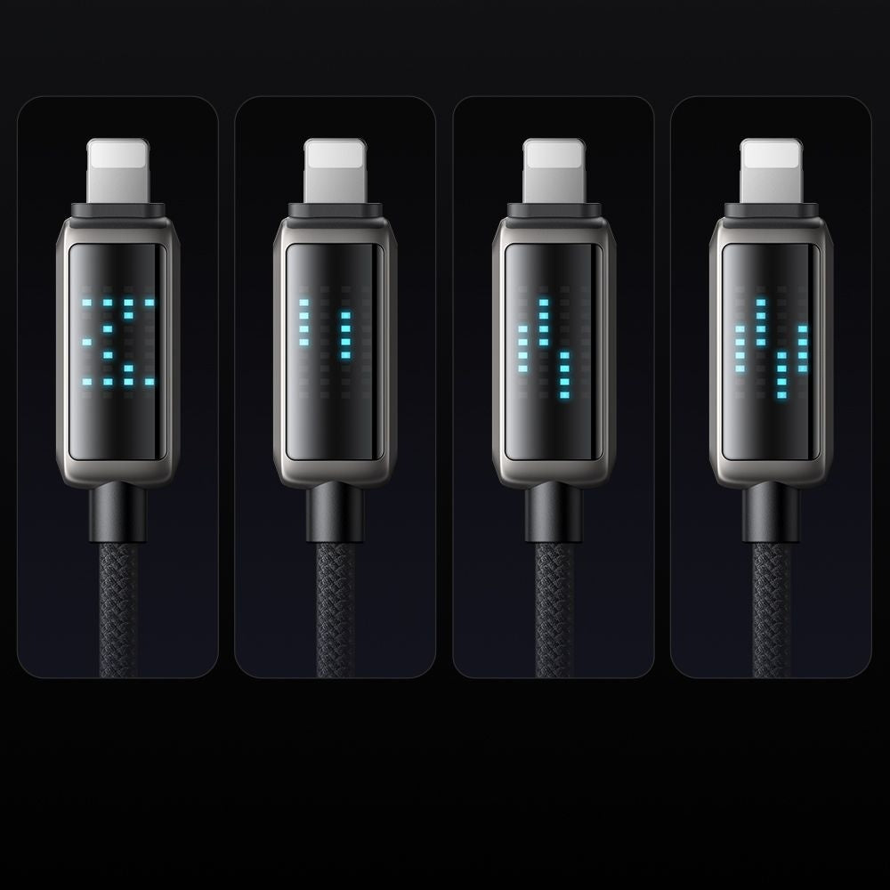 Cablu Date si Incarcare USB-A - Lightning McDodo CA-5250 Display, 18W, 1.2m, Negru