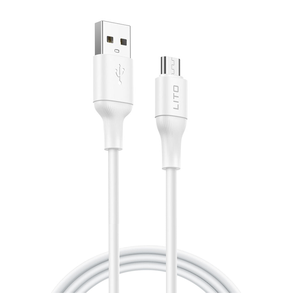 Cablu Date si Incarcare USB-A - microUSB Lito LD06V, 18W, 1m, Alb