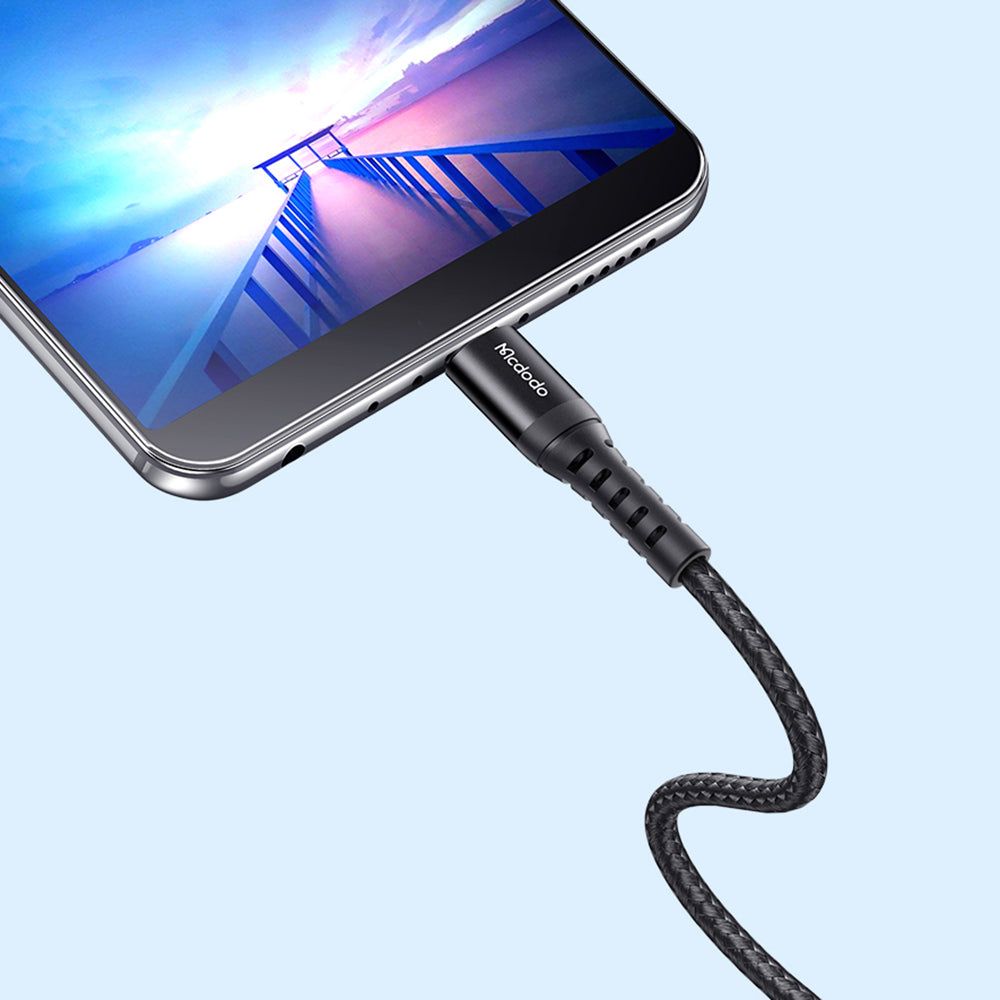 Cablu Date si Incarcare USB-A - microUSB McDodo CA-2281, 18W, 1m, Negru
