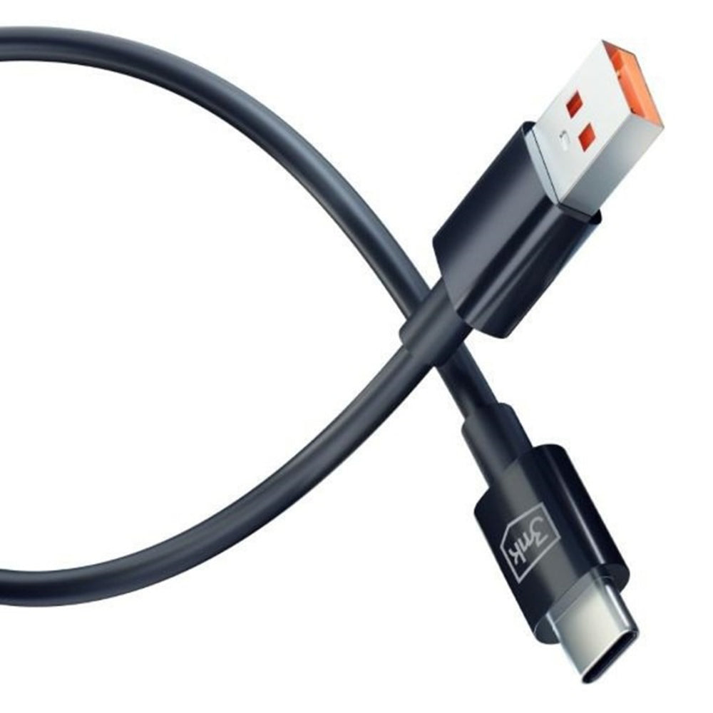 Cablu Date si Incarcare USB-A - USB-C 3MK Hyper, 18W, 1.2m, Negru