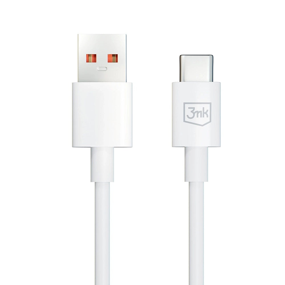 Cablu Date si Incarcare USB-A - USB-C 3MK Hyper, 60W, 1.2m, Alb