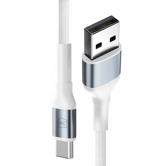 Cablu Date si Incarcare USB-A - USB-C 3MK Hyper N, 18W, 1m, Alb