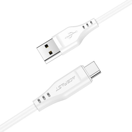 Cablu Date si Incarcare USB-A - USB-C Acefast C3-03, 60W, 1.2m, Alb