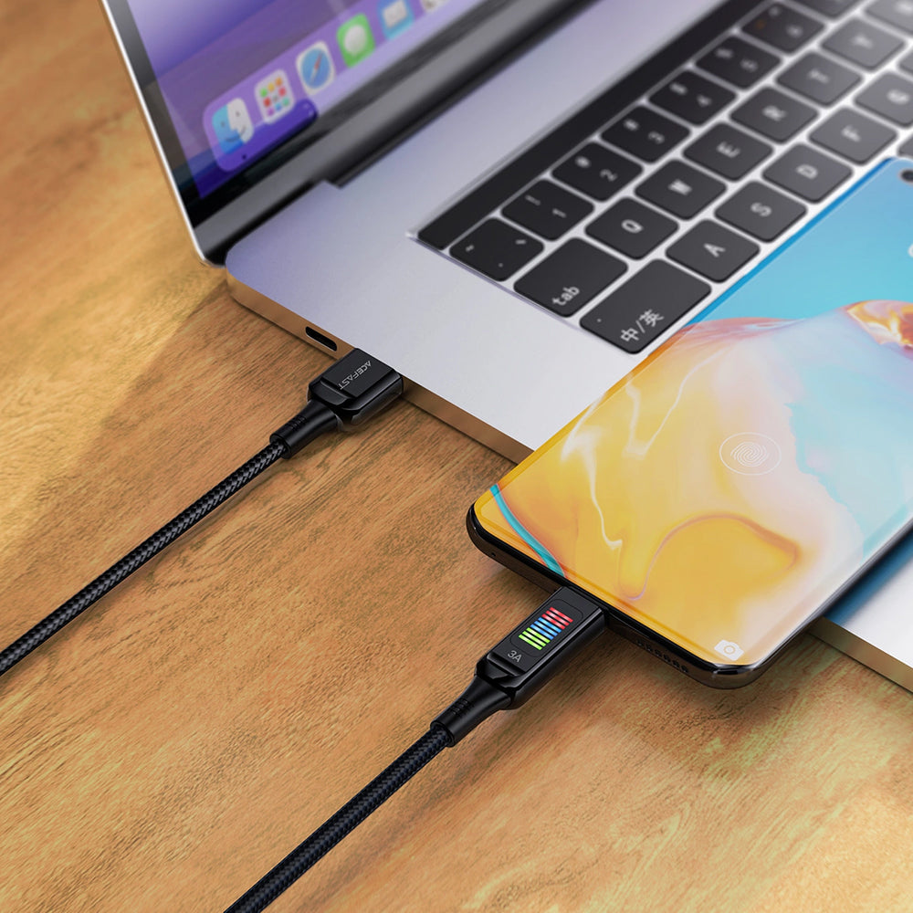 Cablu Date si Incarcare USB-A - USB-C Acefast C7-04, 18W, 1.2m, Negru