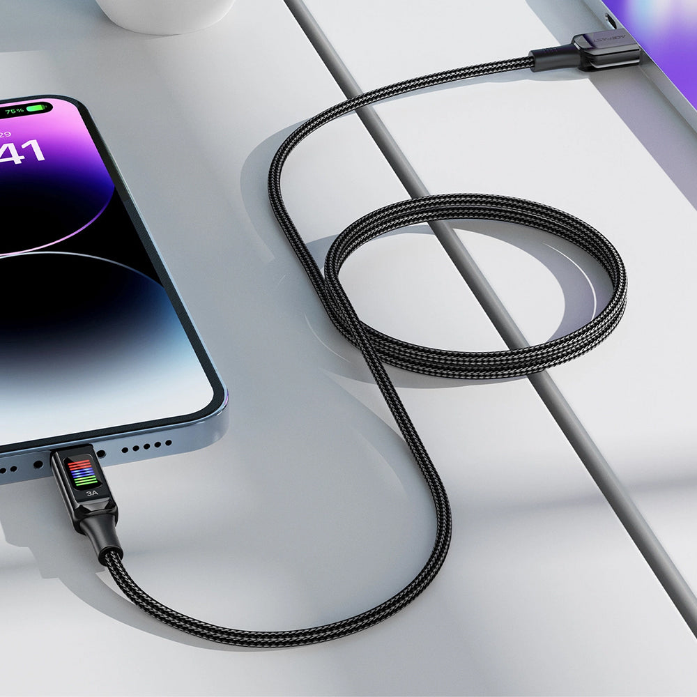 Cablu Date si Incarcare USB-A - USB-C Acefast C7-04, 18W, 1.2m, Negru
