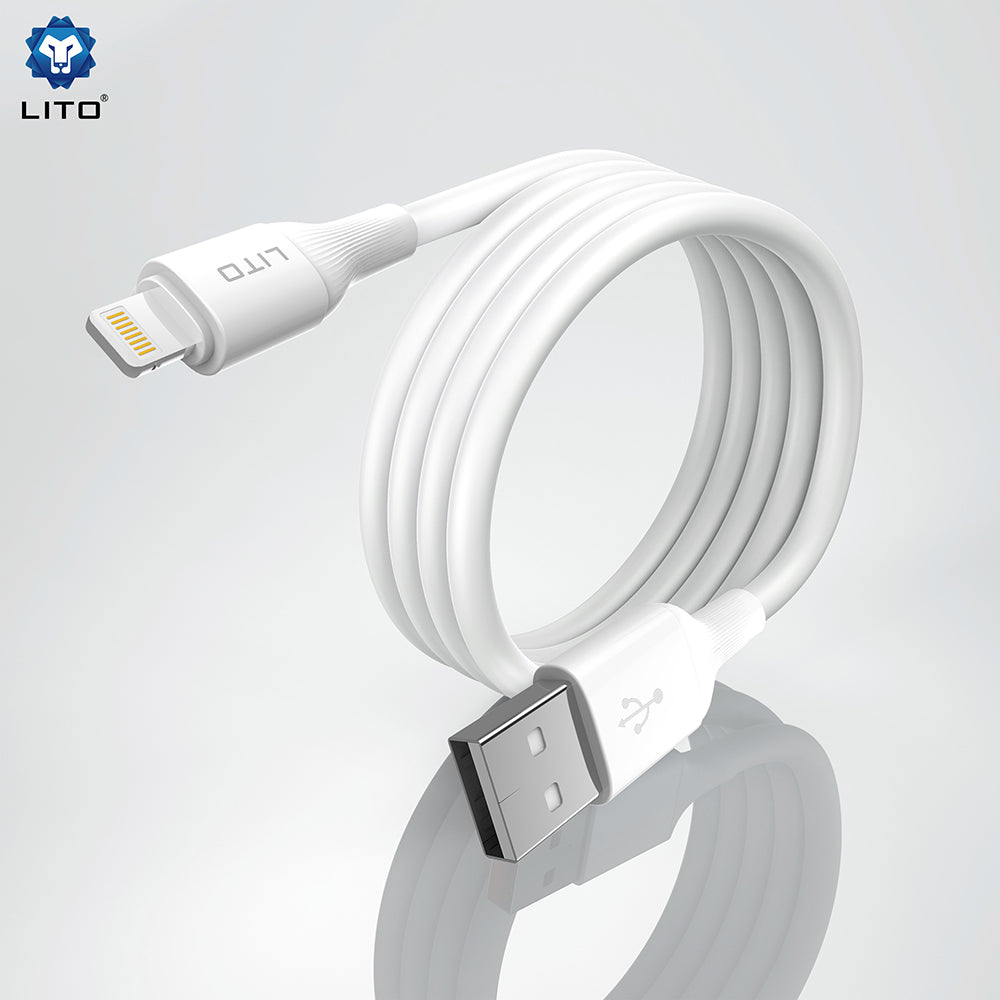 Cablu Date si Incarcare USB-A - USB-C Lito LD06T, 18W, 1m, Alb