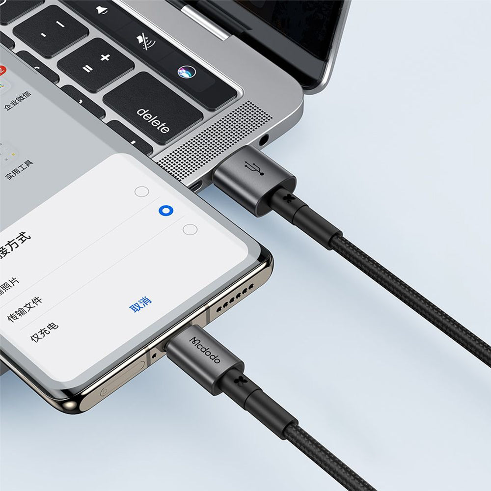 Cablu Date si Incarcare USB-A - USB-C McDodo CA-3590, 100W, 1.2m, Negru