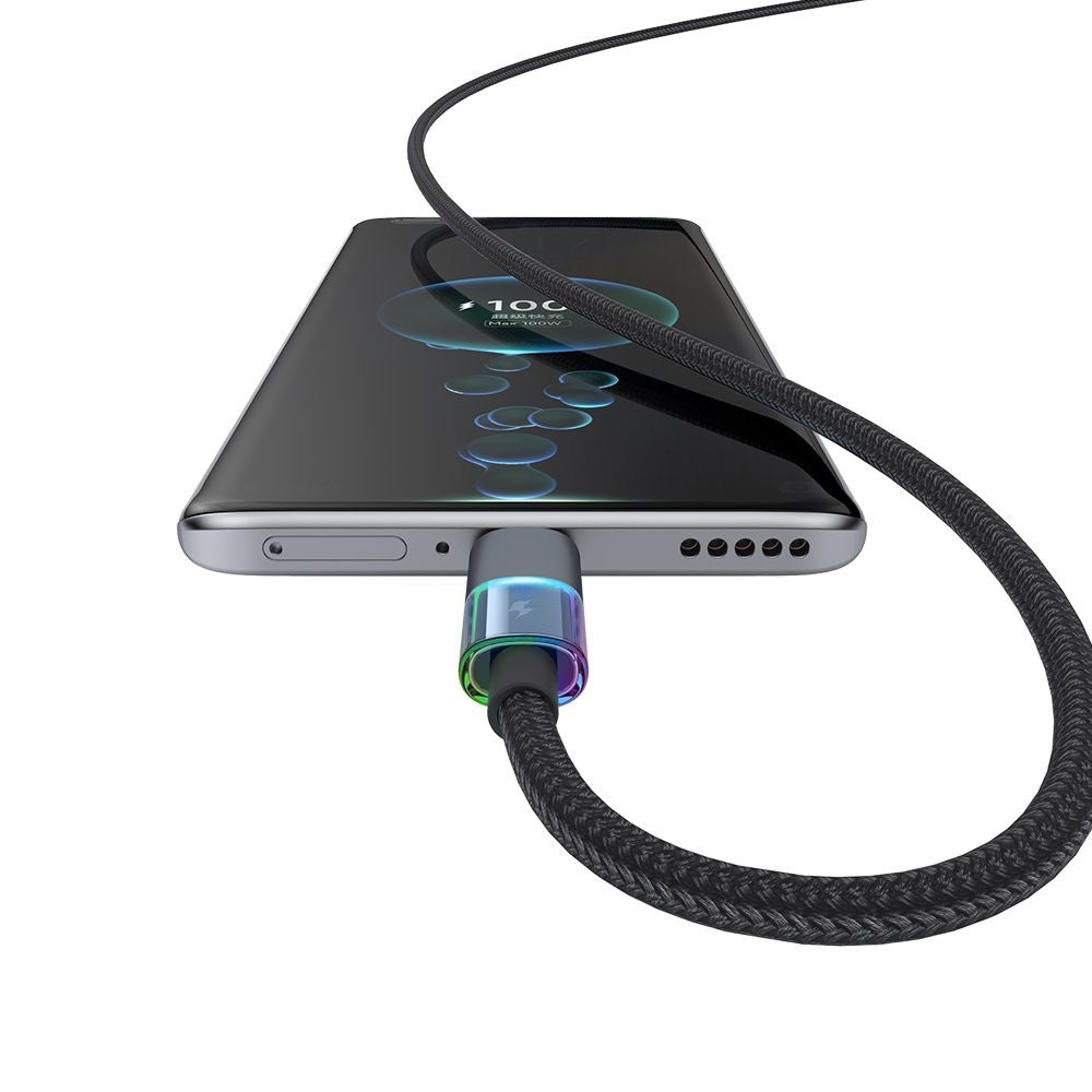 Cablu Date si Incarcare USB-A - USB-C McDodo CA-8180 Colorful, 66W, 1.2m, Negru