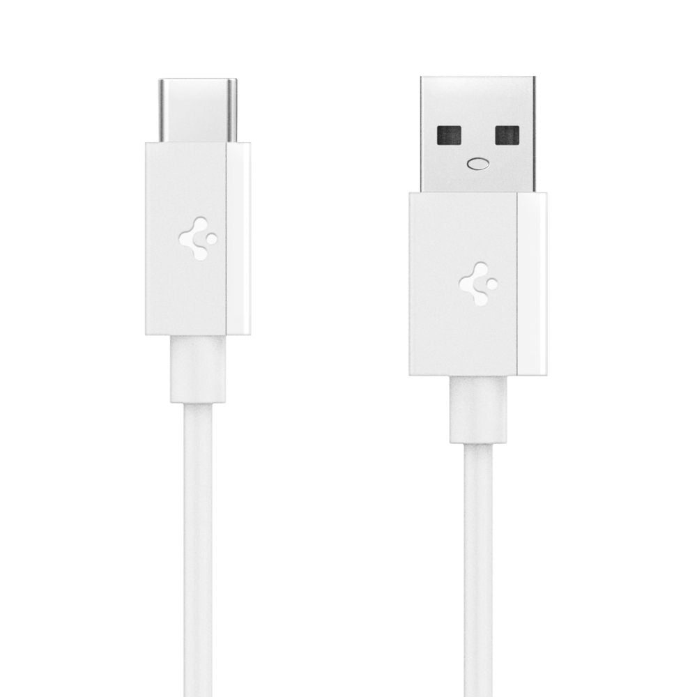Cablu Date si Incarcare USB-A - USB-C Spigen Essential, 60W, 1m, Alb ACA08715