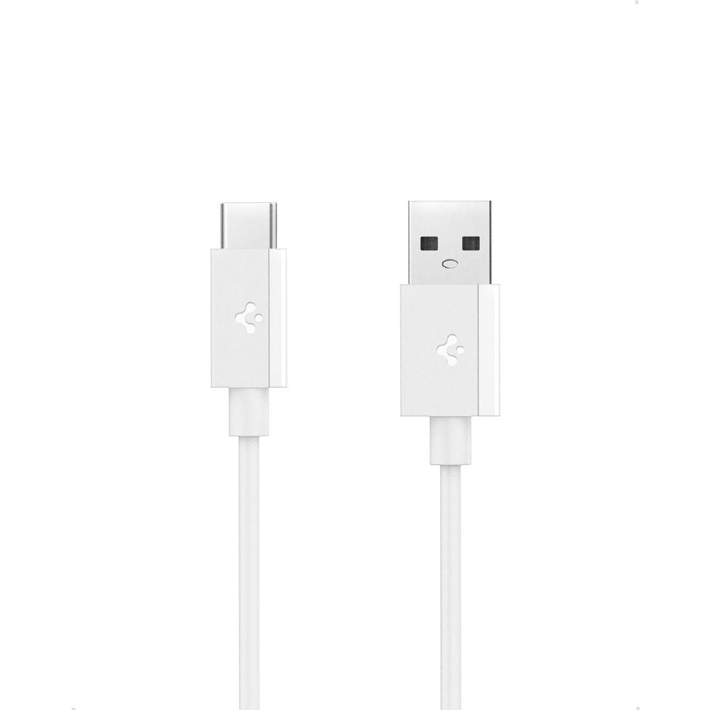 Cablu Date si Incarcare USB-A - USB-C Spigen Essential, 60W, 2m, Alb ACA08716