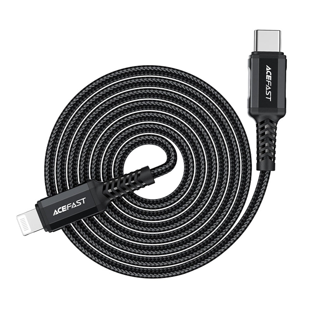 Cablu Date si Incarcare USB-C - Lightning Acefast C4-01, 30W, 1.8m, Negru