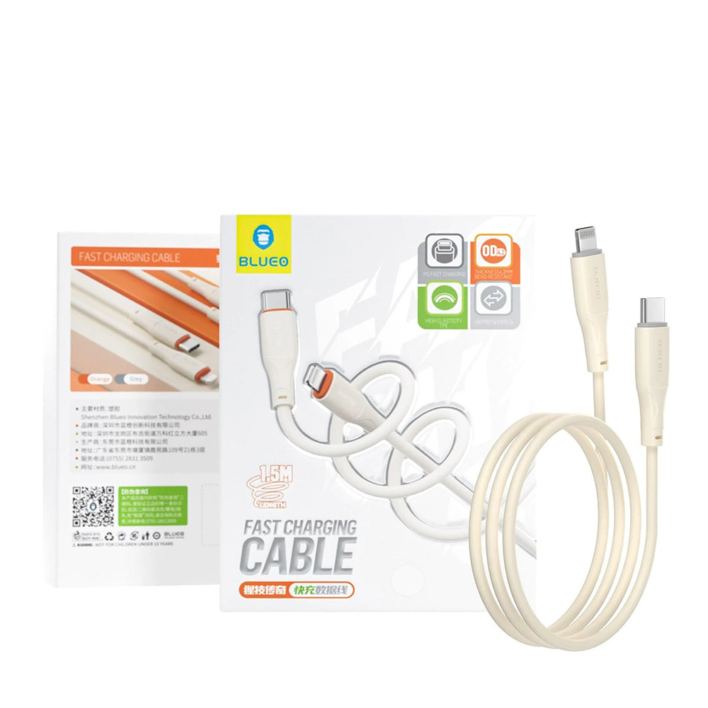Cablu Date si Incarcare USB-C - Lightning Blueo Ape Legend, 20W, 1.5m, Gri