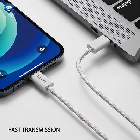 Cablu Date si Incarcare USB-C - Lightning Lito LD04CL, 27W, 1m, Alb