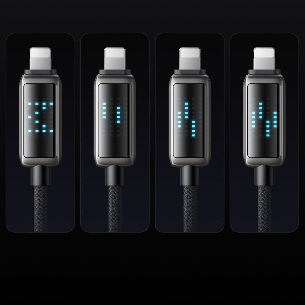 Cablu Date si Incarcare USB-C - Lightning McDodo CA-2630 Display, 36W, 1.2m, Negru