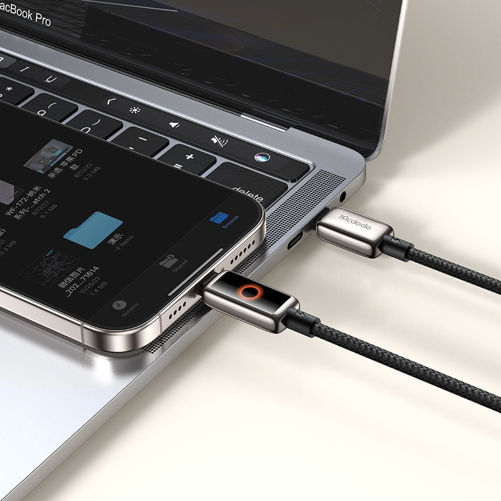 Cablu Date si Incarcare USB-C - Lightning McDodo CA-6670 Auto Power Off, 36W, 1.2m, Negru