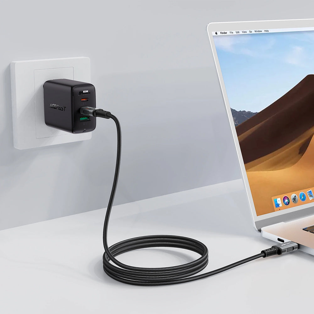 Cablu Date si Incarcare USB-C - USB-C Acefast C1-09, 240W, 1m, Gri