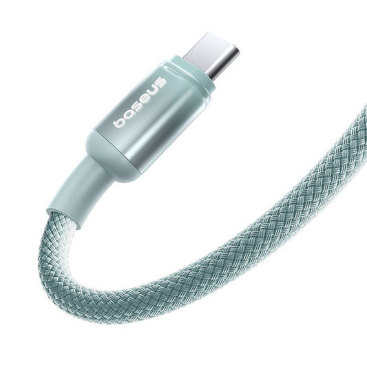 Cablu Date si Incarcare USB-C - USB-C Baseus Discolor, 100W, 2m, Albastru Verde E0420703