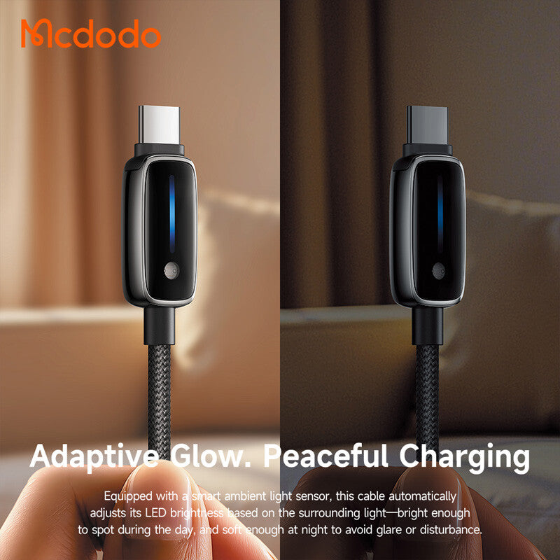 Cablu Date si Incarcare USB-C - USB-C McDodo CA-0100, 100W, 1.2m, Negru