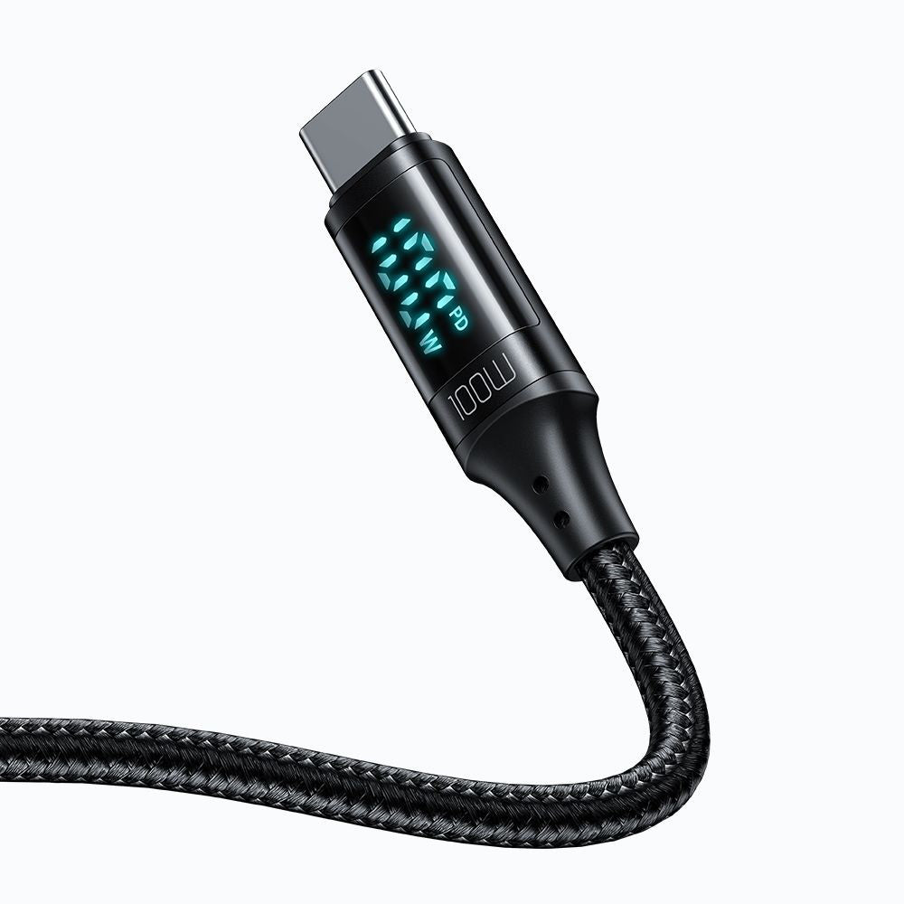 Cablu Date si Incarcare USB-C - USB-C McDodo CA-1100 Display, 100W, 1.2m, Negru