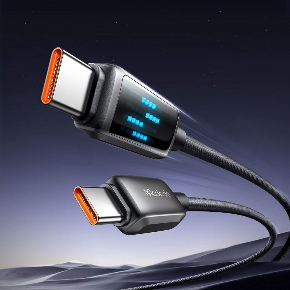 Cablu Date si Incarcare USB-C - USB-C McDodo CA-4250 Display, 100W, 1.2m, Negru