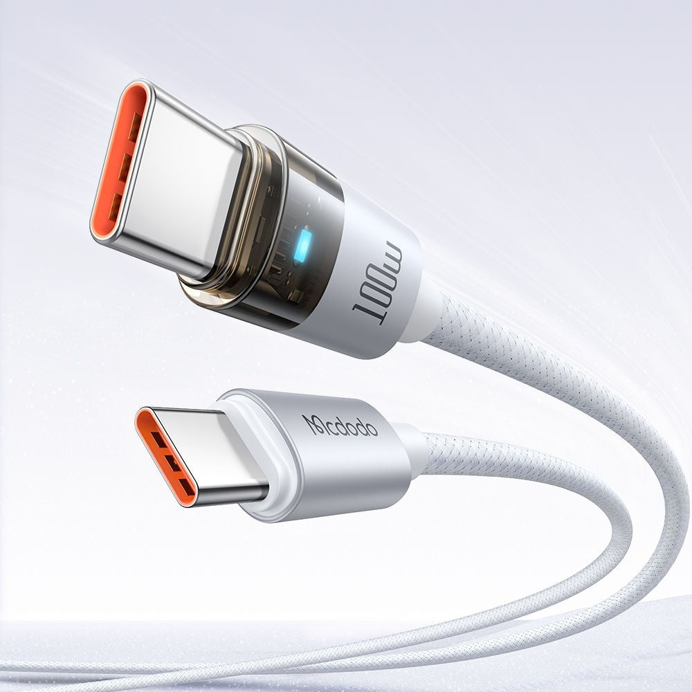 Cablu Date si Incarcare USB-C - USB-C McDodo CA-5582, 100W, 1.2m, Alb