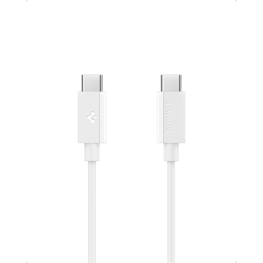 Cablu Date si Incarcare USB-C - USB-C Spigen Essential, 60W, 1m, Alb ACA08717