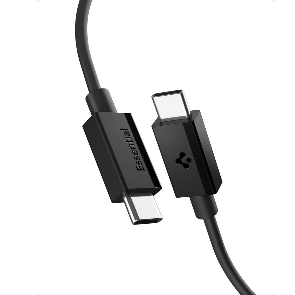 Cablu Date si Incarcare USB-C - USB-C Spigen Essential, 60W, 1m, Negru ACA08718