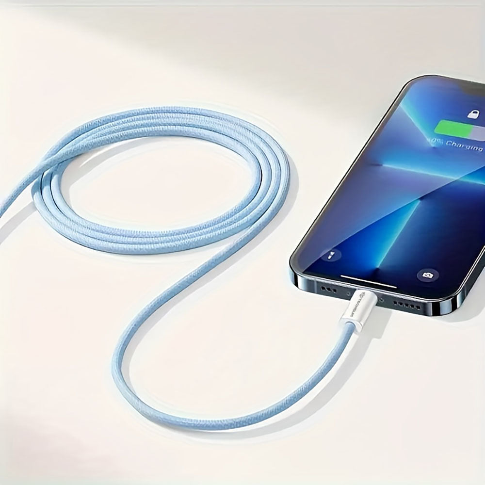 Cablu Date si Incarcare USB-C - USB-C Techsuit PCB114D, 60W, 1m, Albastru