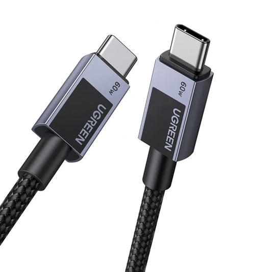 Cablu Date si Incarcare USB-C - USB-C UGREEN L524, 60W, 1m, Gri