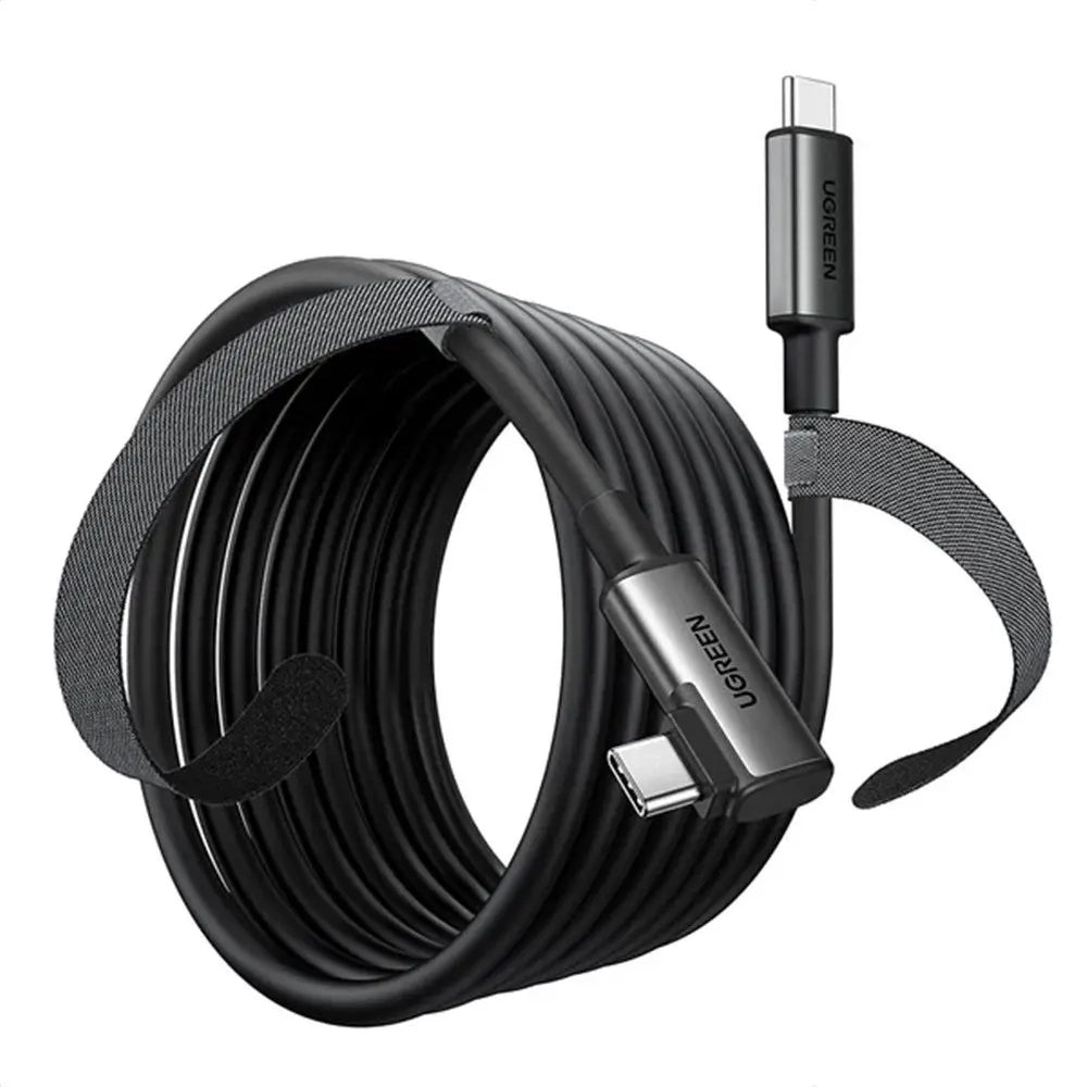 Cablu Date si Incarcare USB-C - USB-C UGREEN US551 (90629) Angled, 60W, 5m, Negru