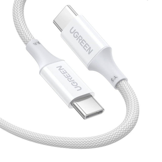Cablu Date si Incarcare USB-C - USB-C UGREEN US557 (15267), 100W, 1m, Alb