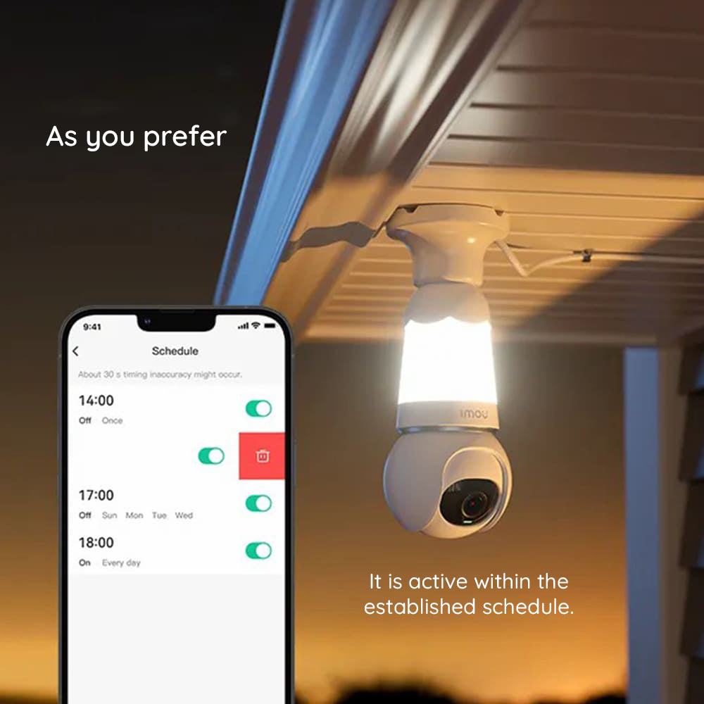 Camera de Supraveghere Imou Bulb, Wi-Fi, 2K, Interior, Alba IPC-S6DP-5M0WEB-E27